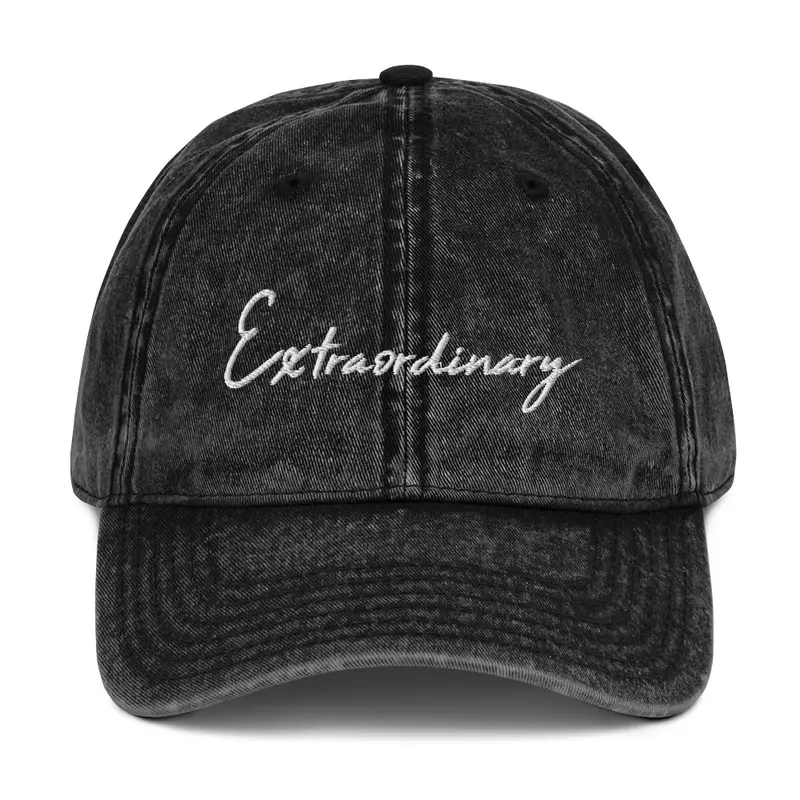 Extraordinary Vintage Dad Hat - Black